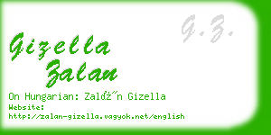 gizella zalan business card